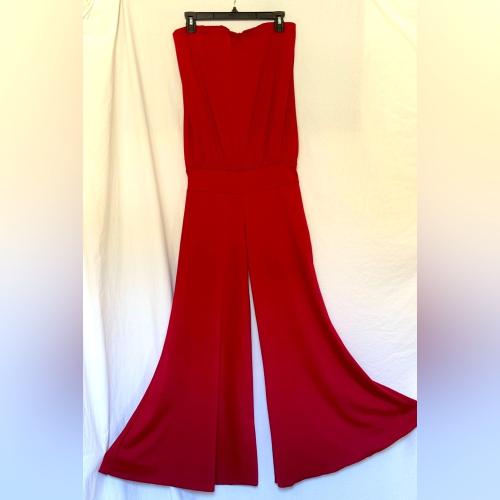 Strapless Wide Leg Jumpsuit